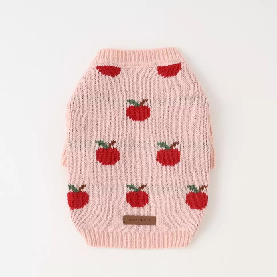 Tops*MonCheri Apple Pattern Knit Tops