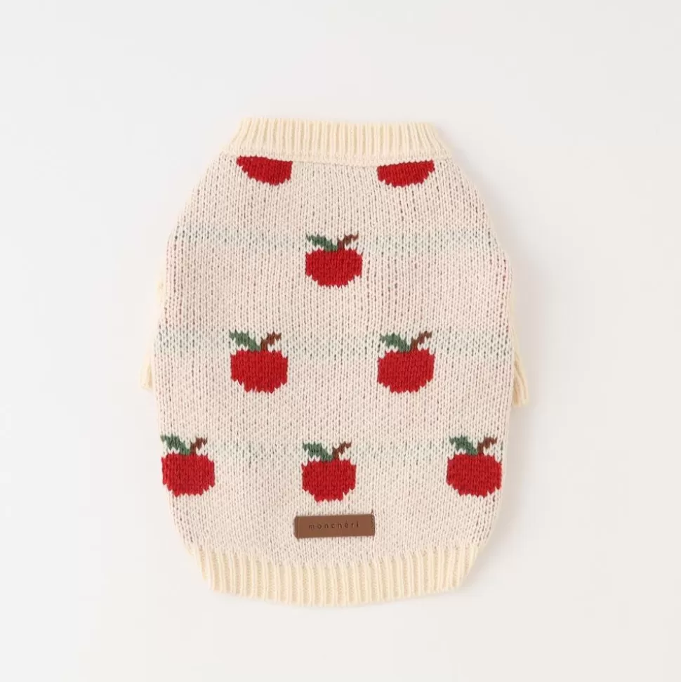 Tops*MonCheri Apple Pattern Knit Tops