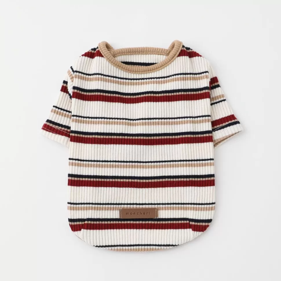 Tops*MonCheri Border T -Shirt