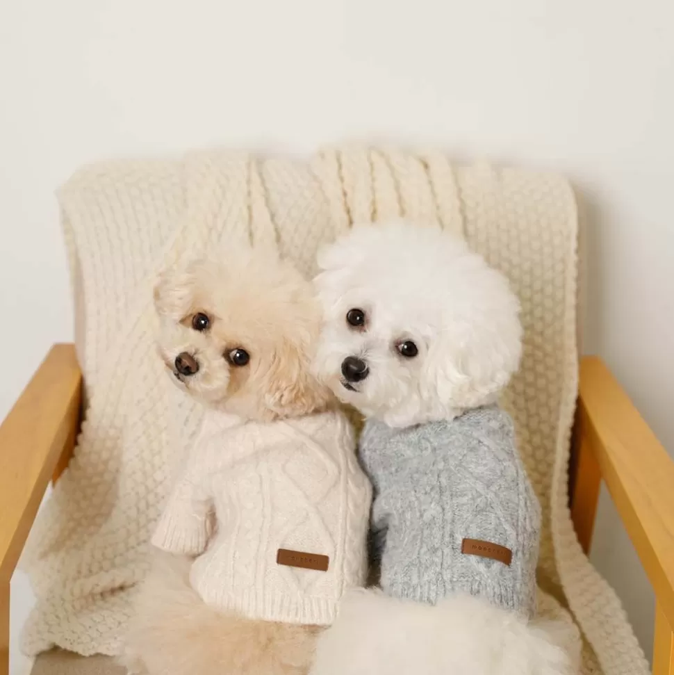 Tops*MonCheri Cable Alan Knit Knit (For Your Dog)