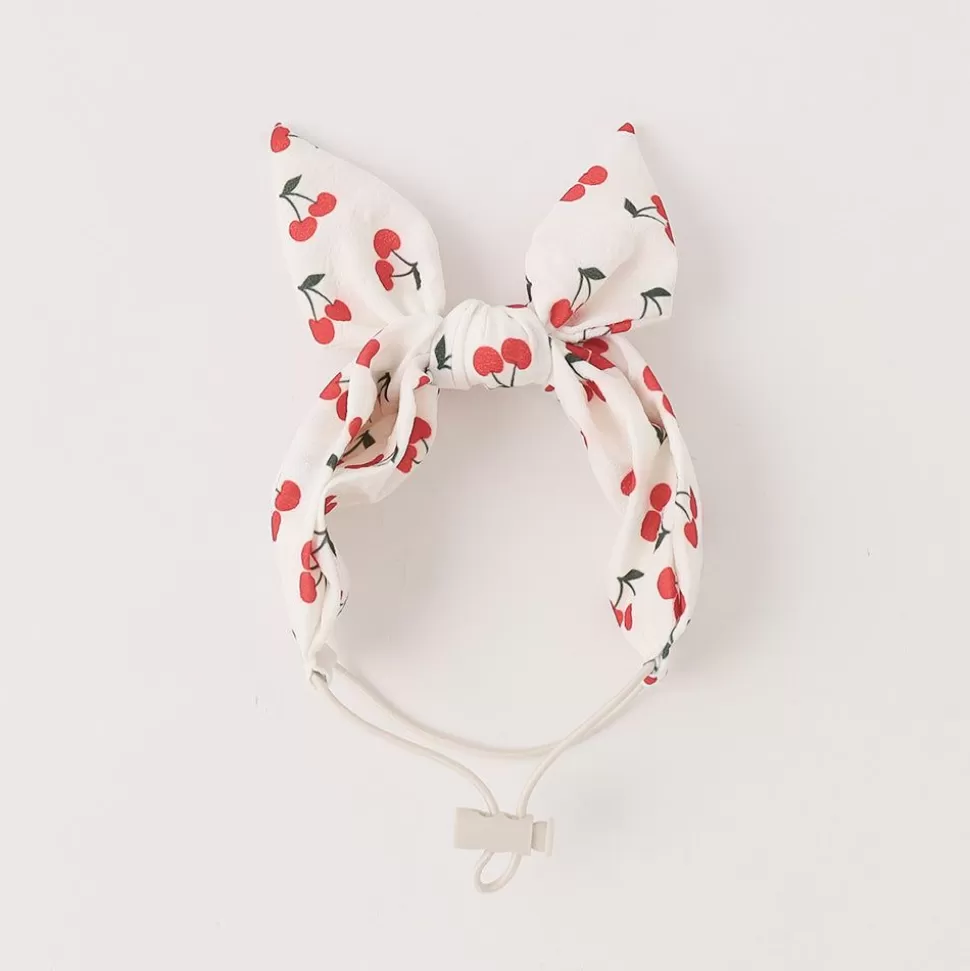 Other*MonCheri Cherry Pet Hair Bandana Ivory