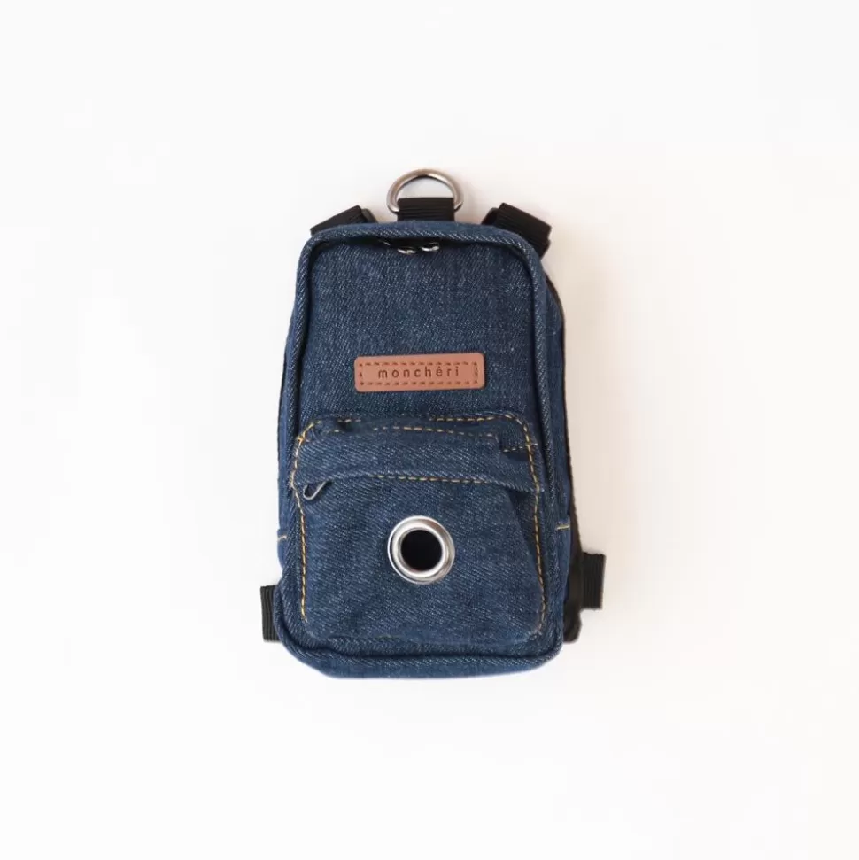 Collar / Lead / Harness*MonCheri Denim Backpack Harness Blue