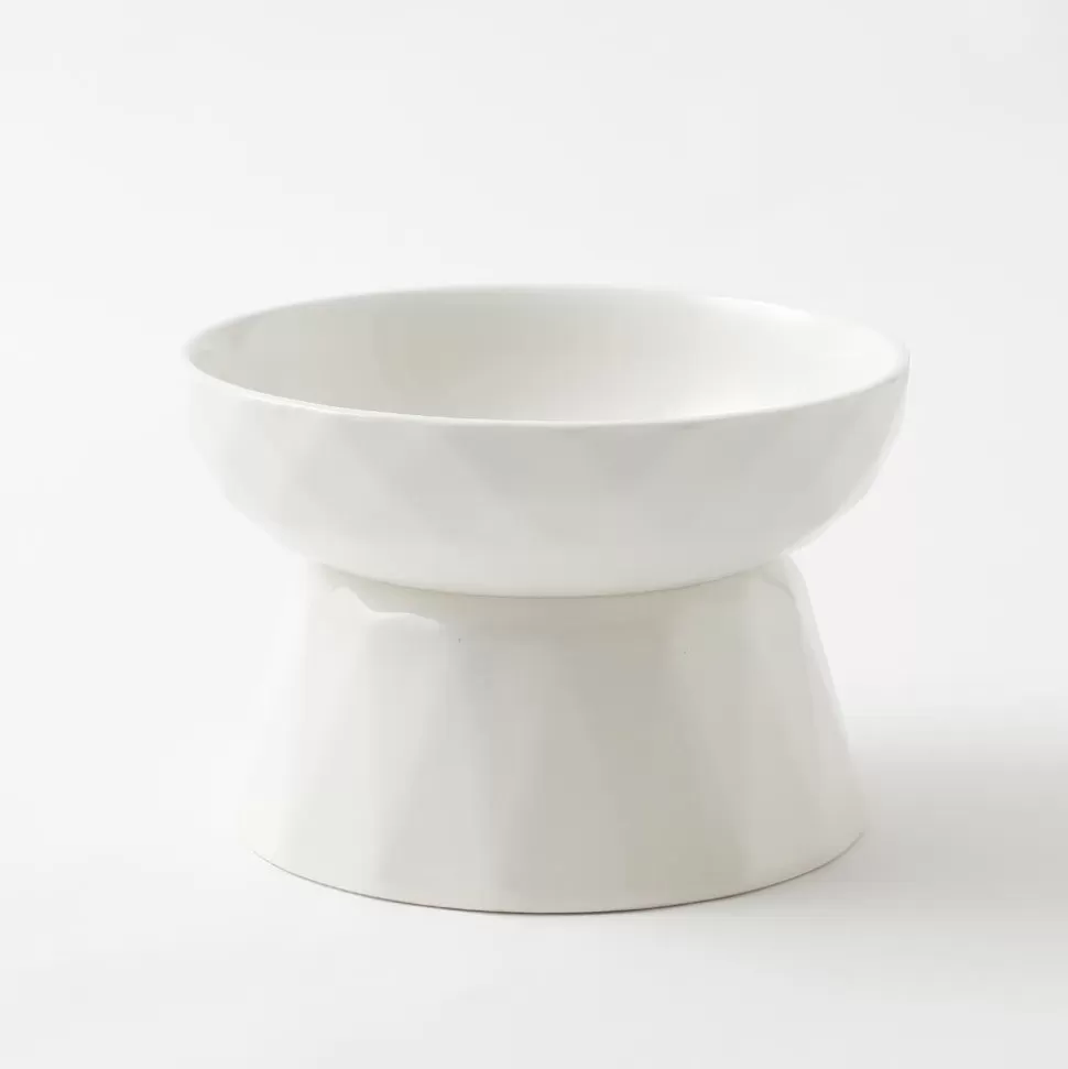 Food Bowl*MonCheri Diamut High -Stand Bowl White