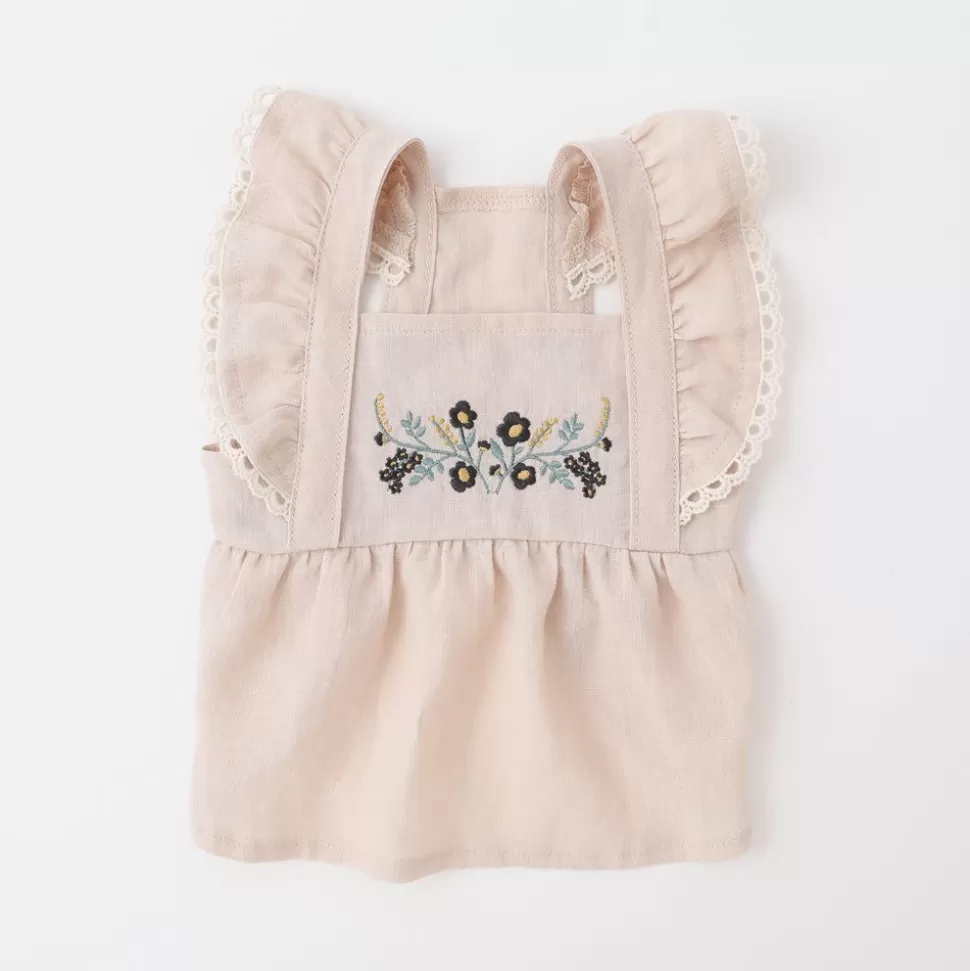 One Piece*MonCheri Embroidery Flower Linen Dress