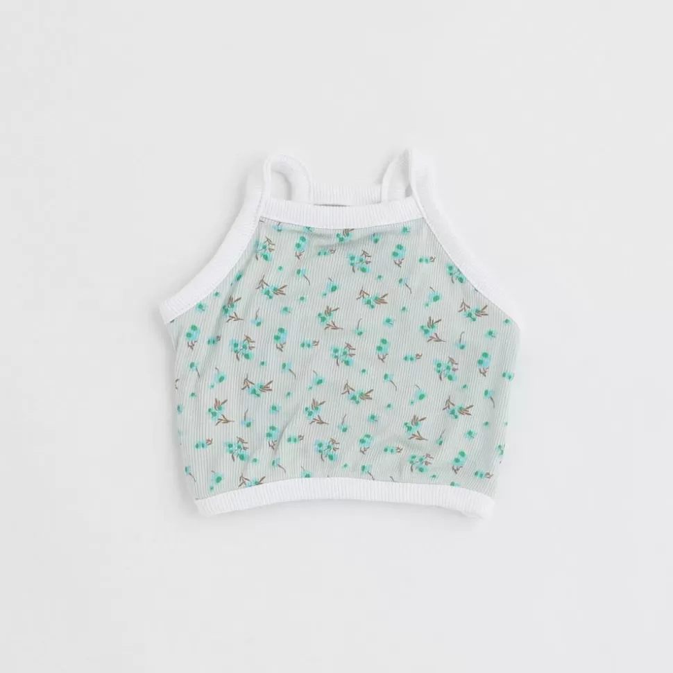 Tops*MonCheri Flower Piping Camisole