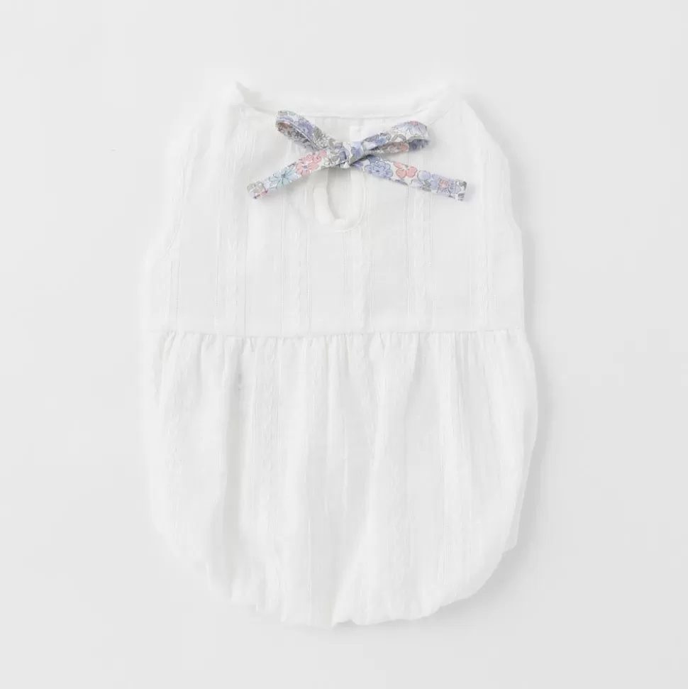 Tops*MonCheri Flower Ribbon Blouse