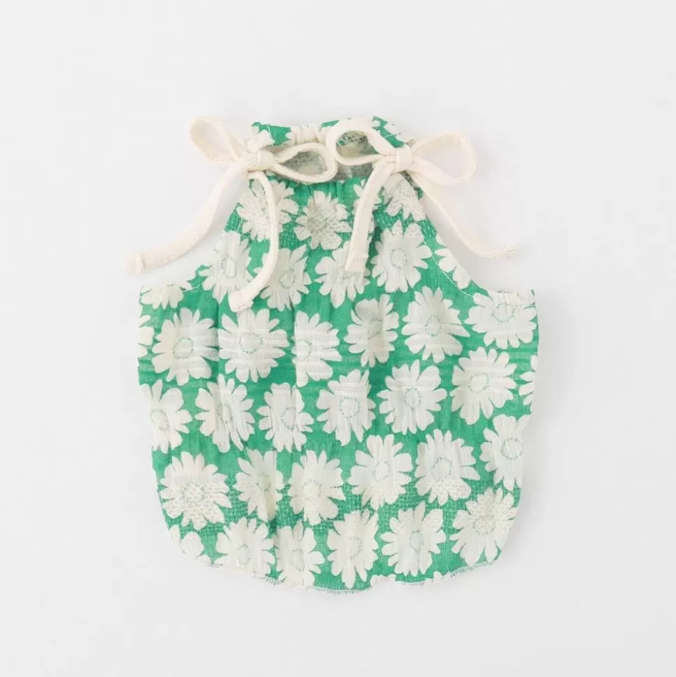 Tops*MonCheri Flower Shoulder Ribbon Camisole Green