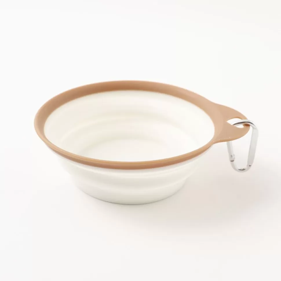 Food Bowl*MonCheri Folded Me Petanko Food Bowl Hook Beige