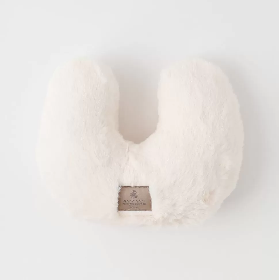 Other*MonCheri Fur Chin -On Cushion Pillow Ivory