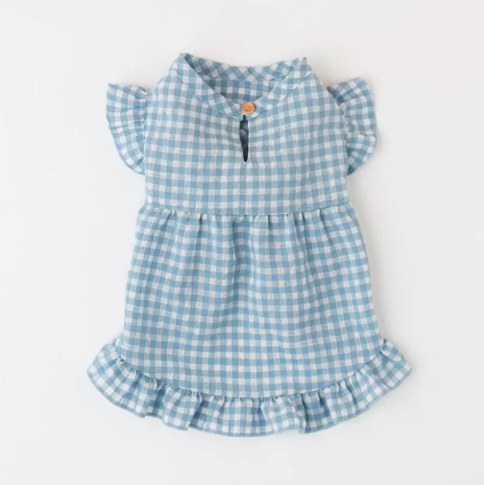 One Piece*MonCheri Gingham Check Frill Design One Piece