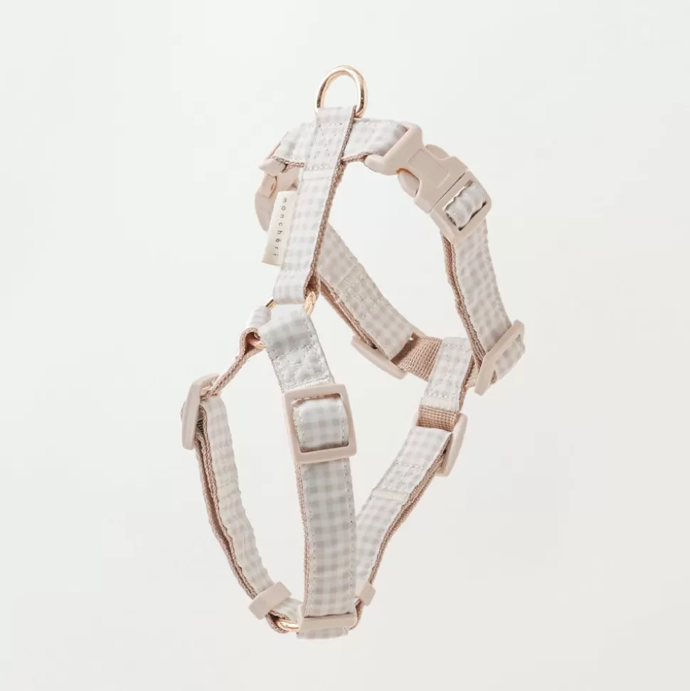 Collar / Lead / Harness*MonCheri Gingham Check Harness+Reed Set