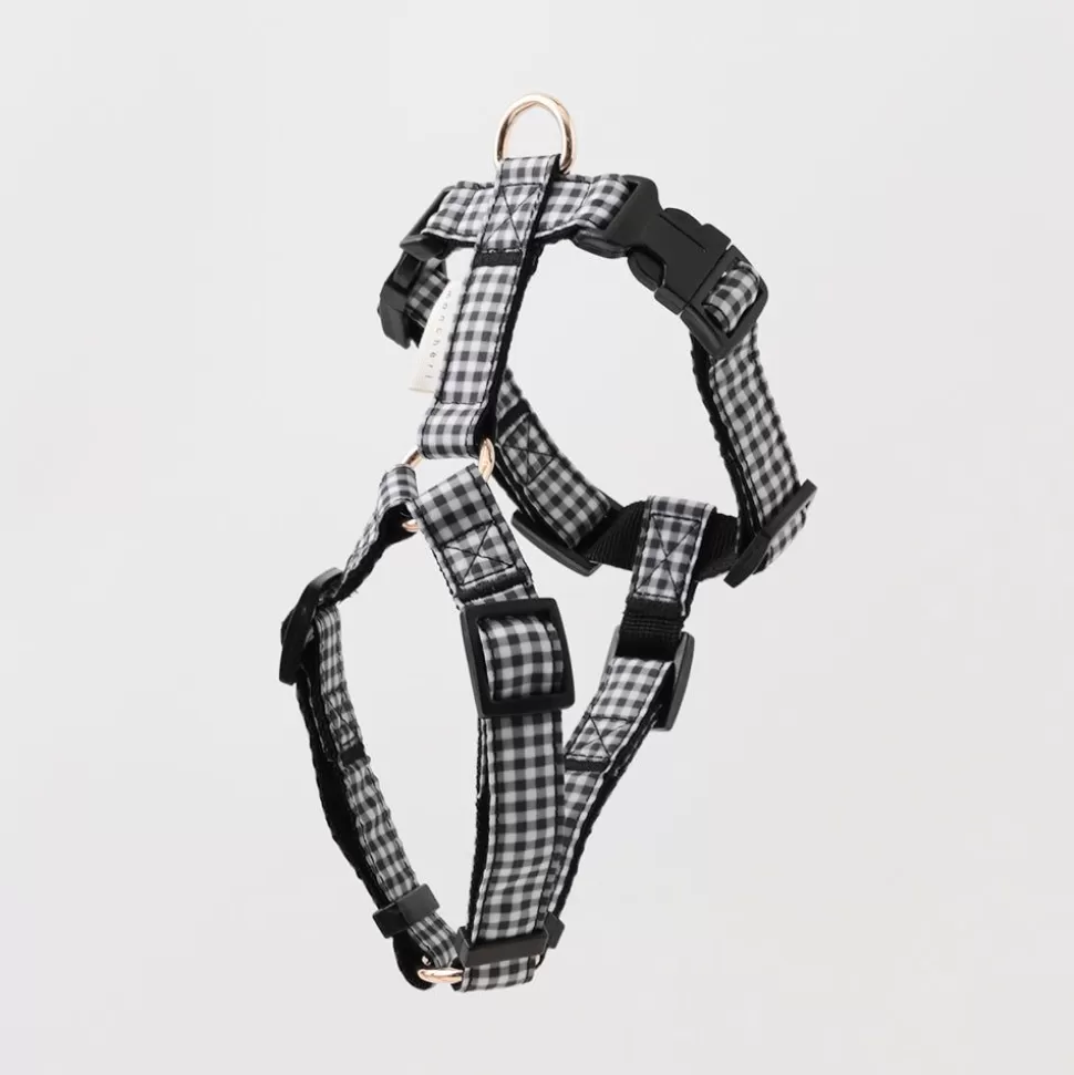 Collar / Lead / Harness*MonCheri Gingham Check Harness+Reed Set