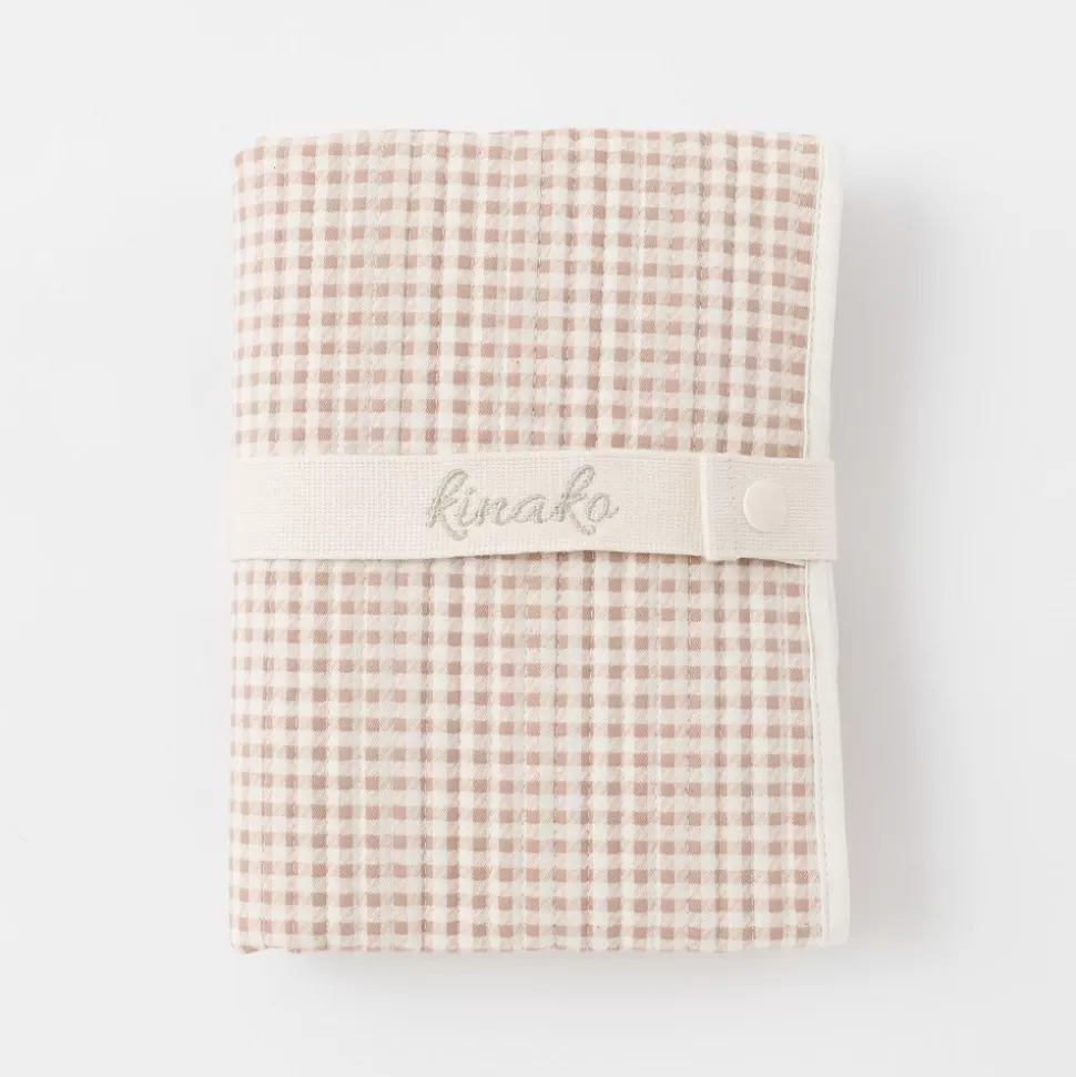 Other*MonCheri Gingham Check Quilted Cafe Mat Beige