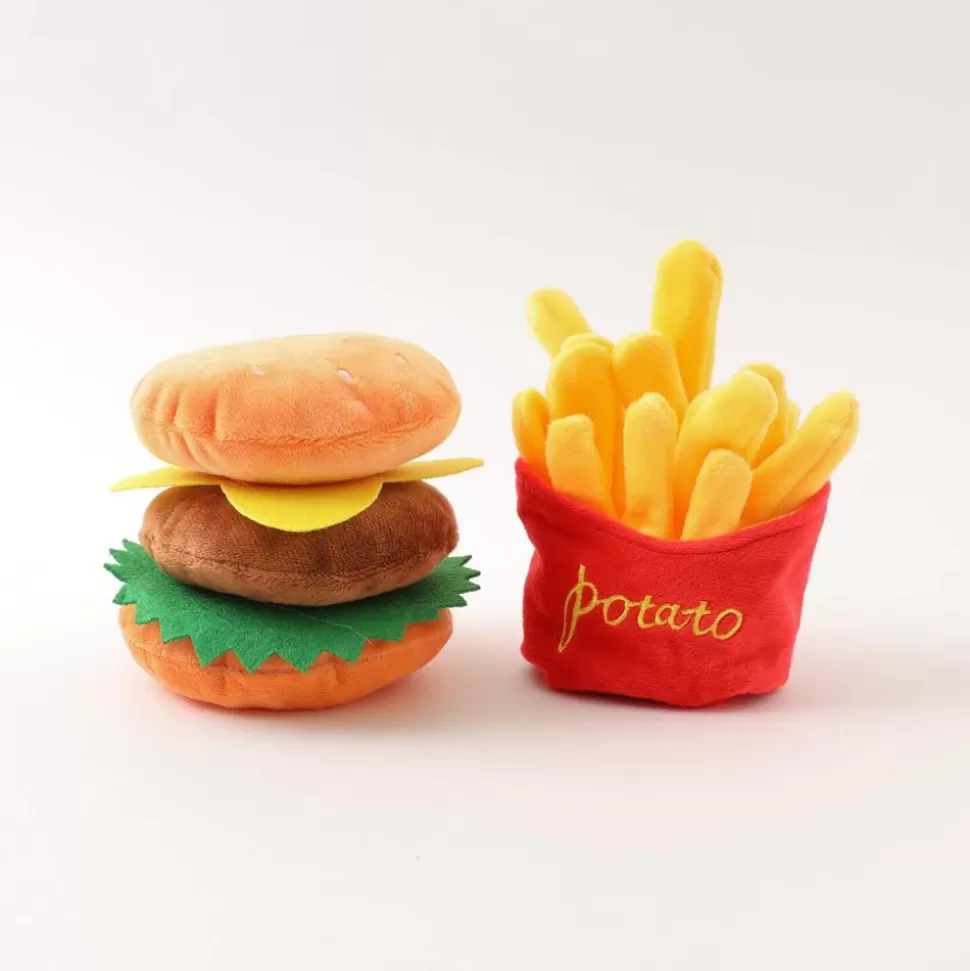 Toy*MonCheri Hamburger And Potato Toy Brown