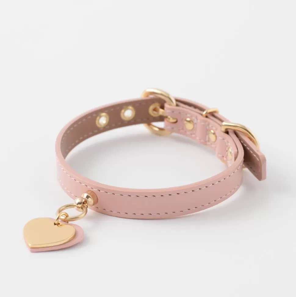 Collar / Lead / Harness*MonCheri Heart Charm Leather Color