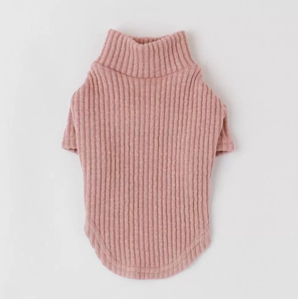 Tops*MonCheri High-Neck Mix Lyb Knit