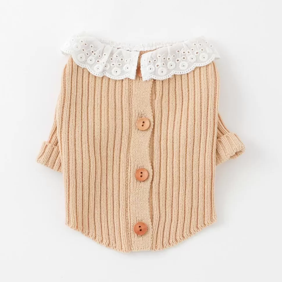 Tops*MonCheri Knit Cardigan With Frill