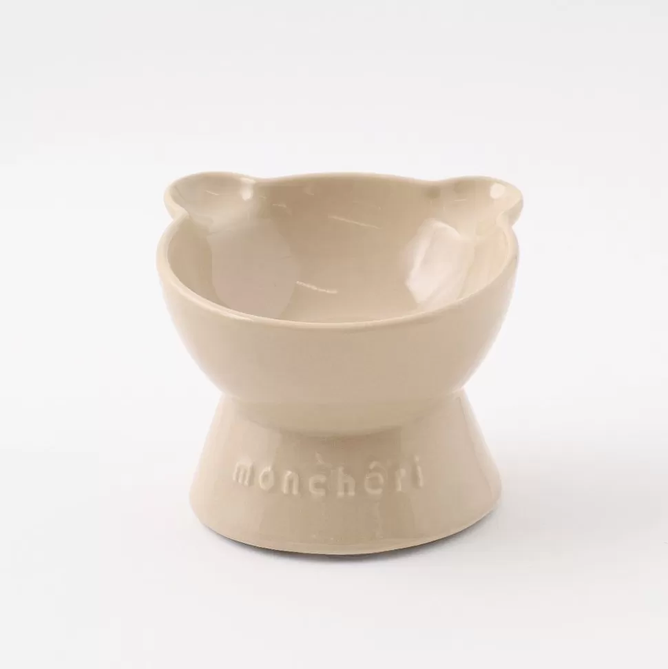 Food Bowl*MonCheri Kuma -San Food Bowl Beige