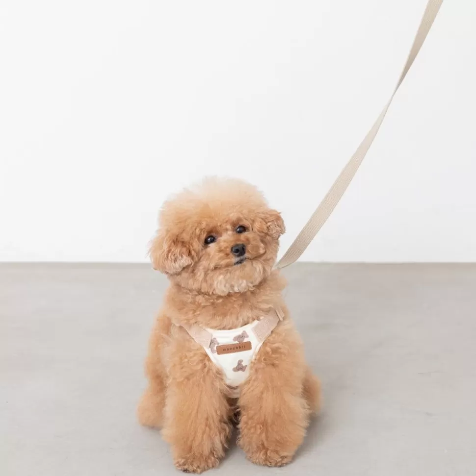 Collar / Lead / Harness*MonCheri Kuma -San Harness Ivory