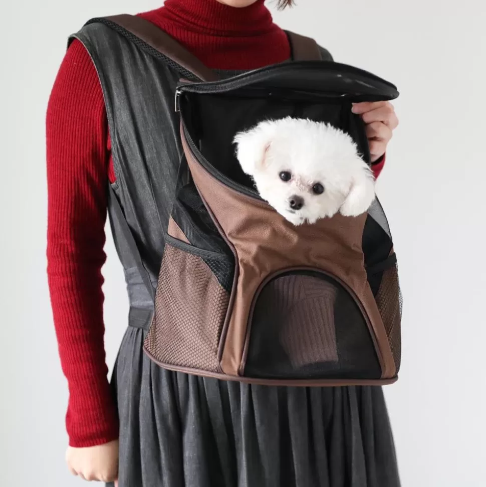 Carry Bag*MonCheri Pet Ruck Carry Brown