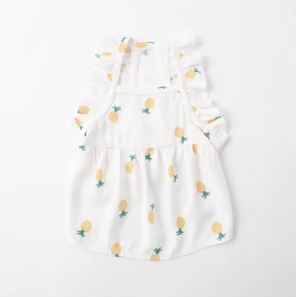 One Piece*MonCheri Pine Pattern Frill Design One Piece White