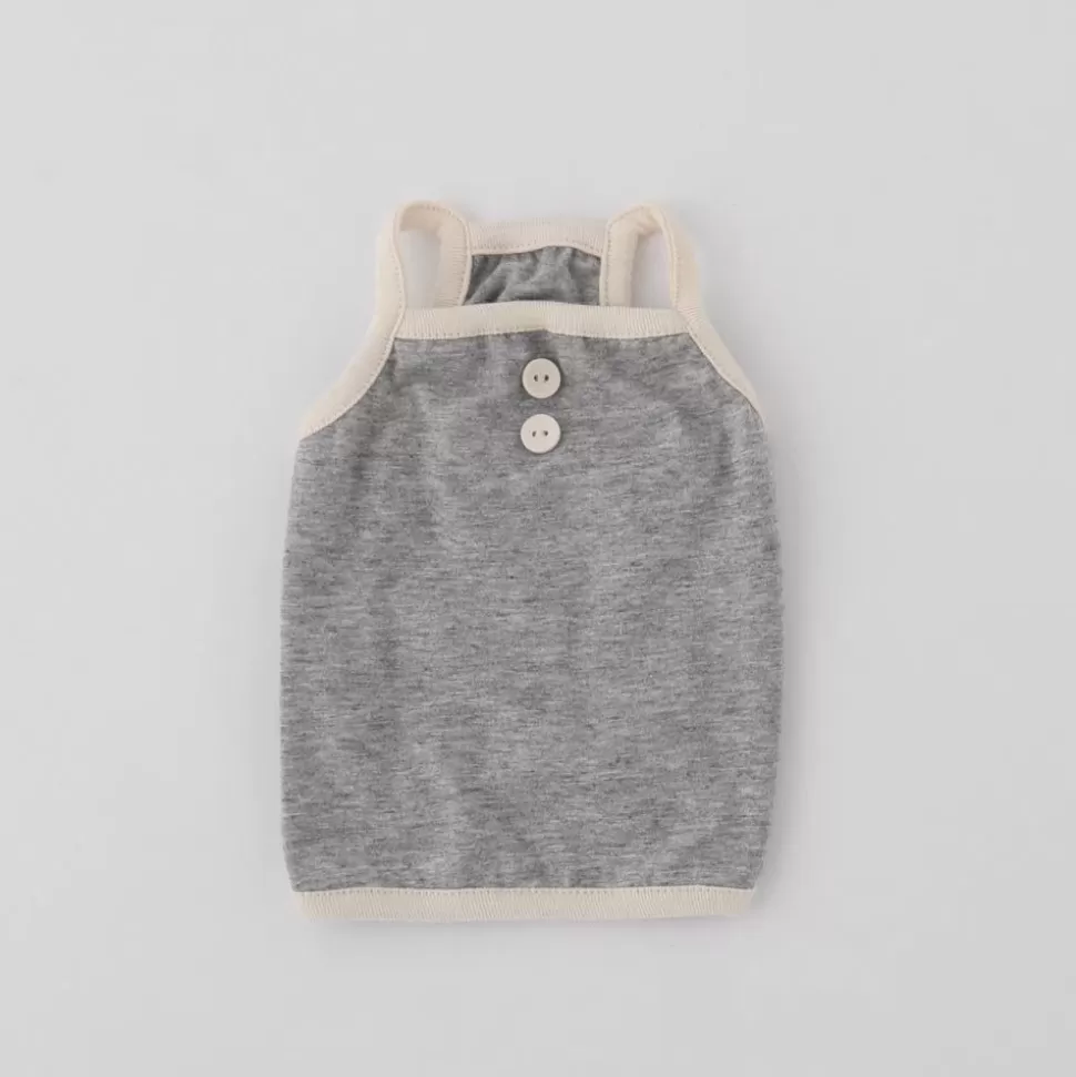 Tops*MonCheri Piping Camisole Gray