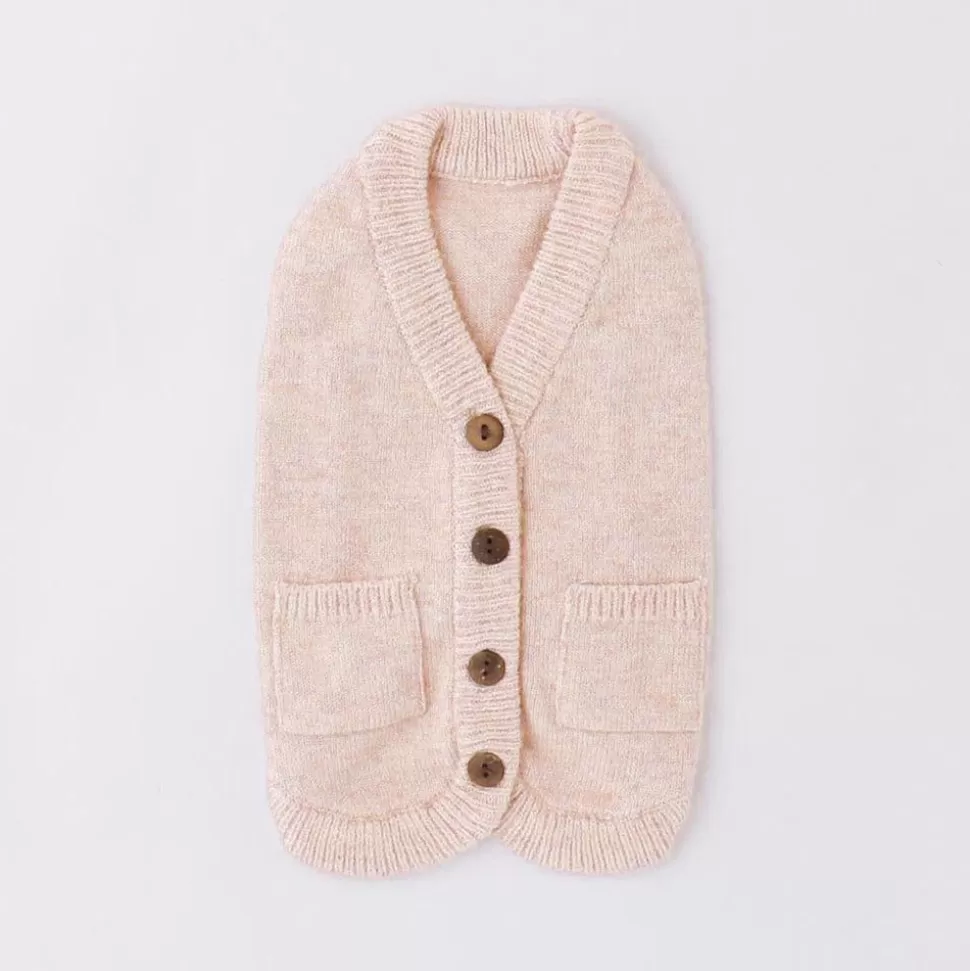 Outer*MonCheri Pocket Knit Cardigan Beige