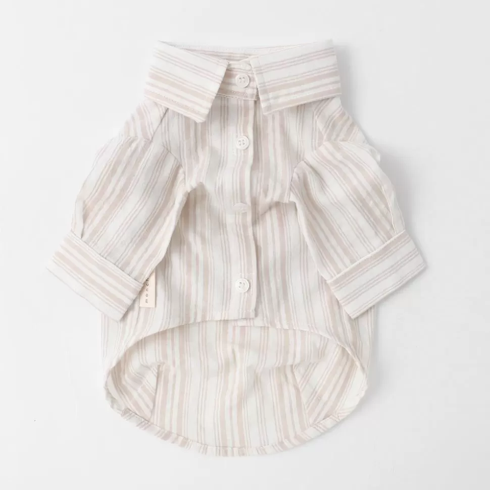 Tops*MonCheri Random Stripe Shirt Beige