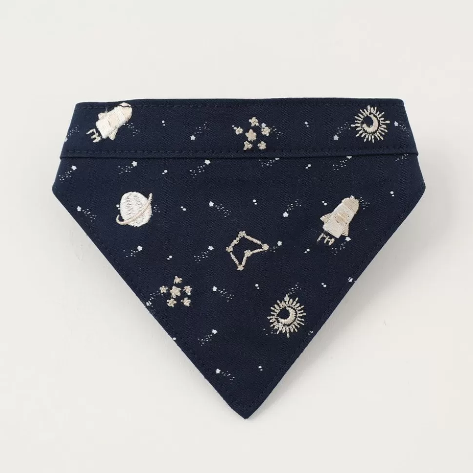 Other*MonCheri Star Pattern Embroidery With A Cool Cooling Agent Pocket Navy