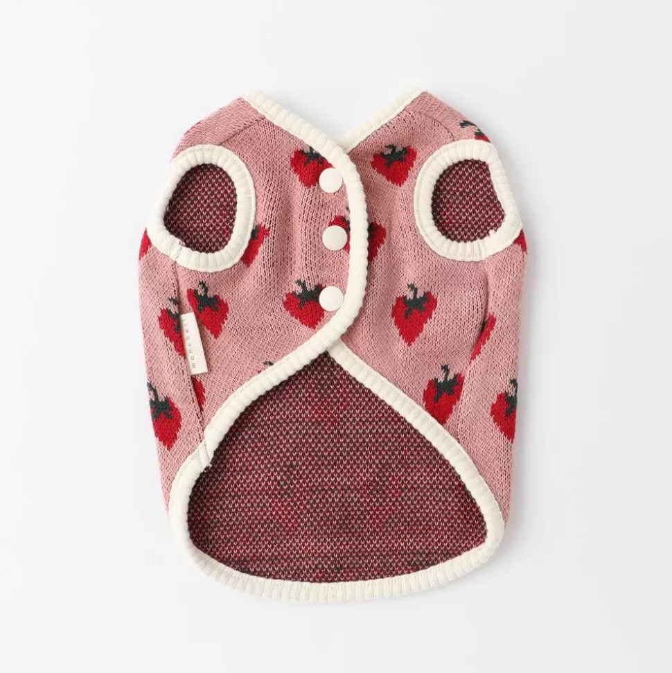 Outer*MonCheri Strawberry Knit Vest Jacket