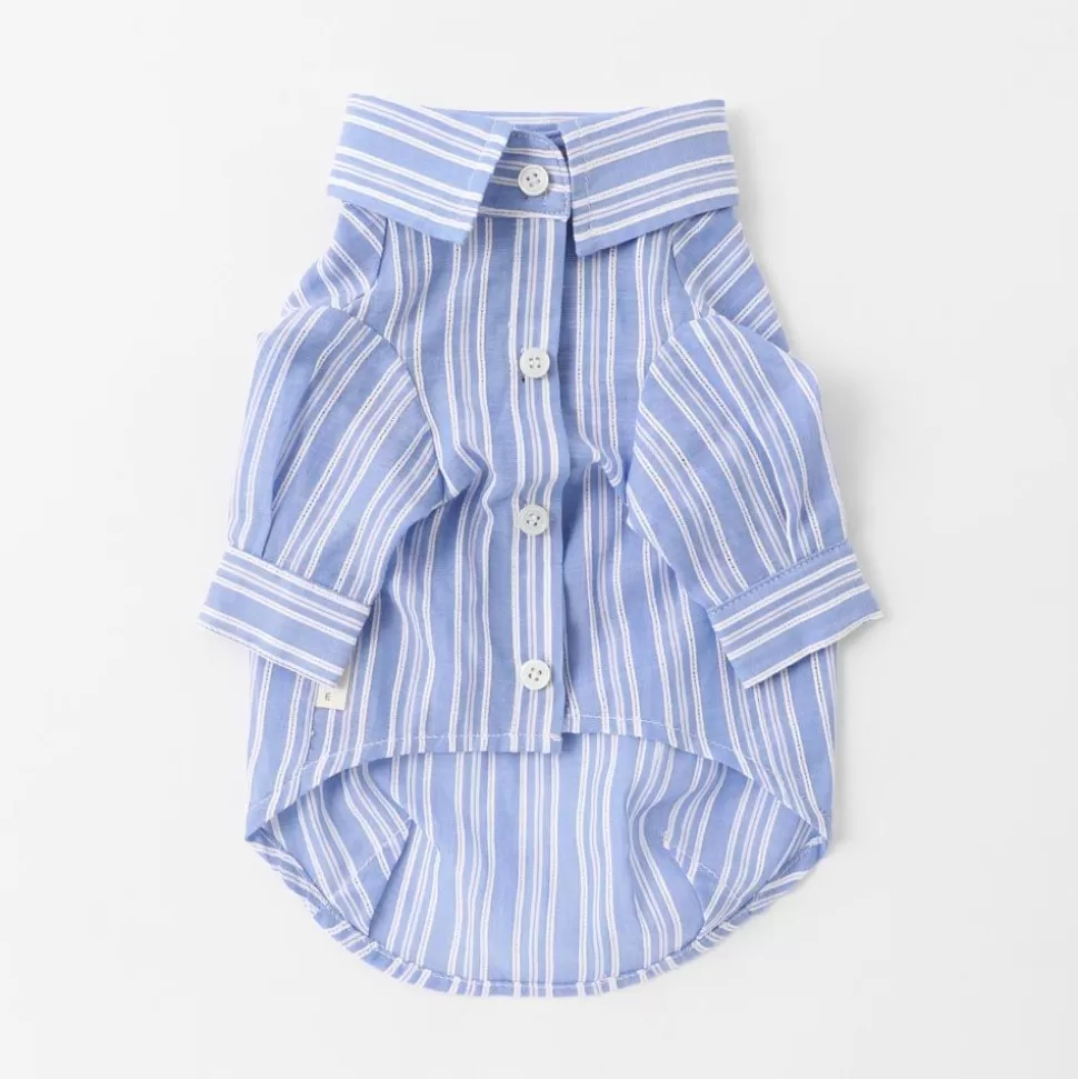 Tops*MonCheri Striped Design Shirt Blue