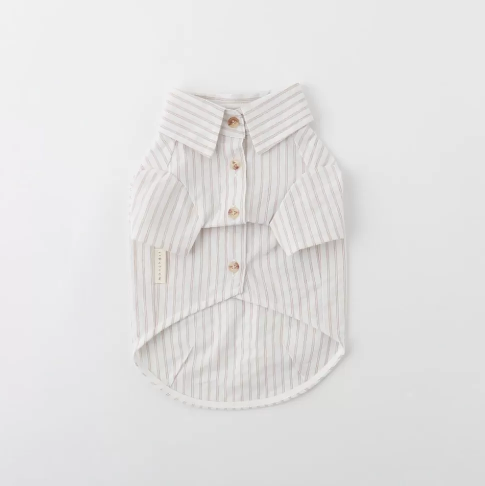 Tops*MonCheri Striped Shirt Beige