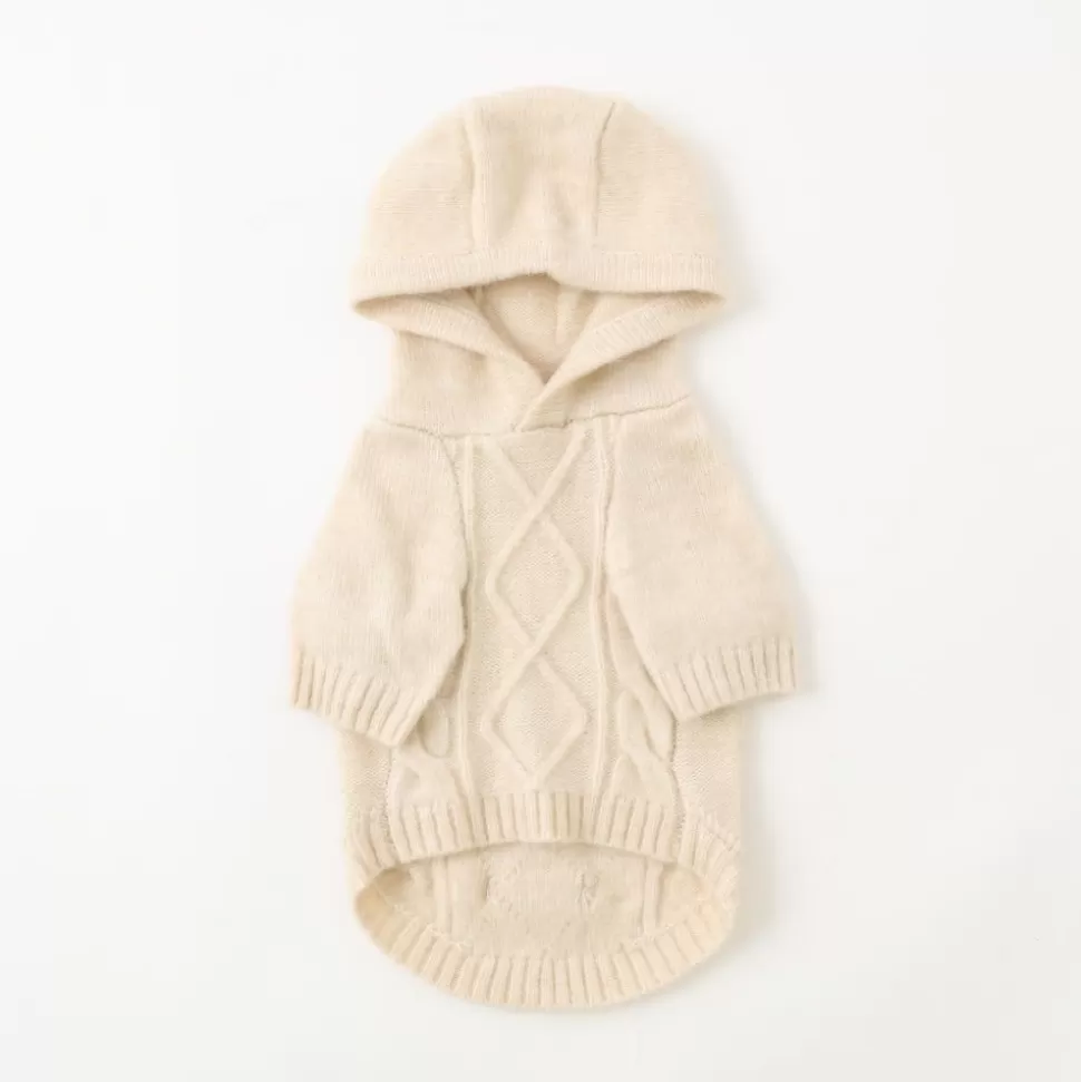 Tops*MonCheri Wool -Blend Knit Hoodie