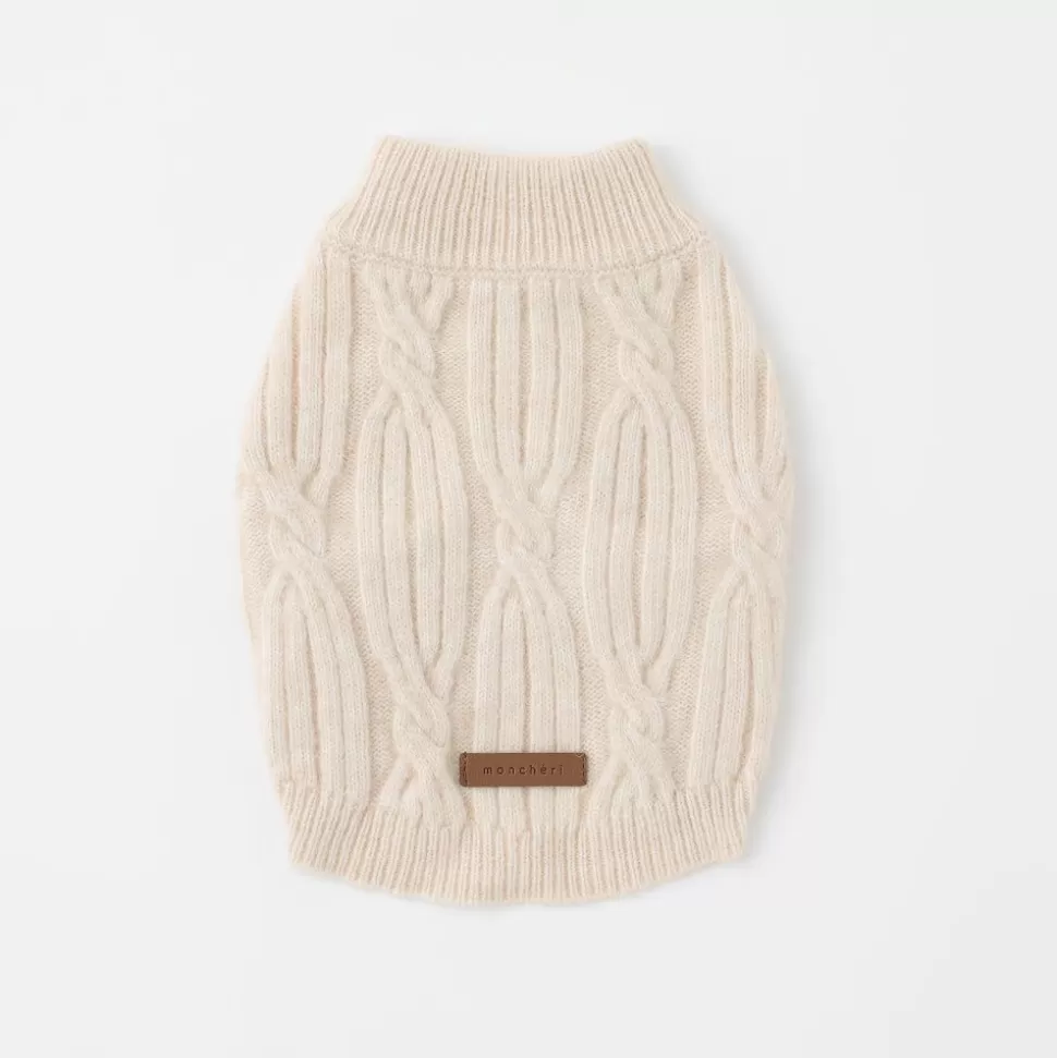 Tops*MonCheri Wool -Blend Twist Cable Knit