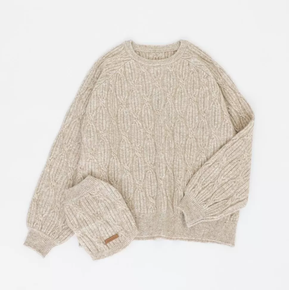 Tops*MonCheri Wool -Blend Twist Cable Knit