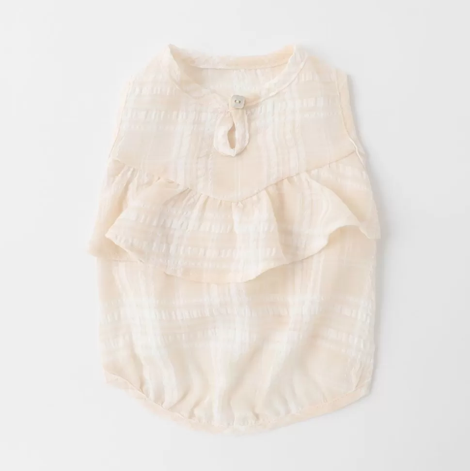 Tops*MonCheri York Switching Frill Tank Top